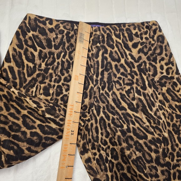 Ralph Lauren Purple Label Daria Ocelot Print Linen Voile Pants Womens 10 $1990 - Picture 11 of 11